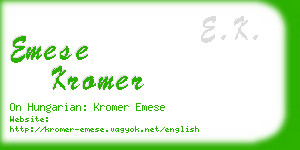 emese kromer business card